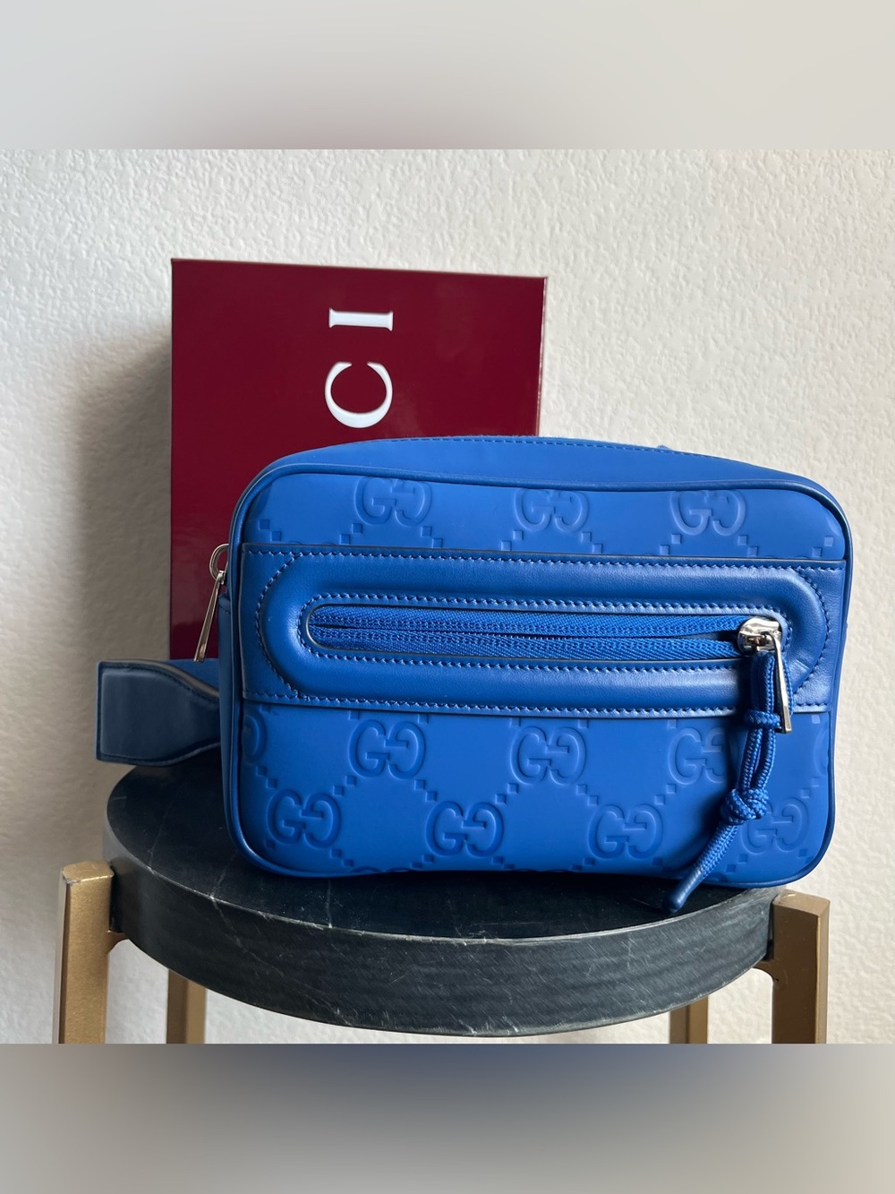 NEW Gucci Blue EDGE Mini Unisex Slingbag